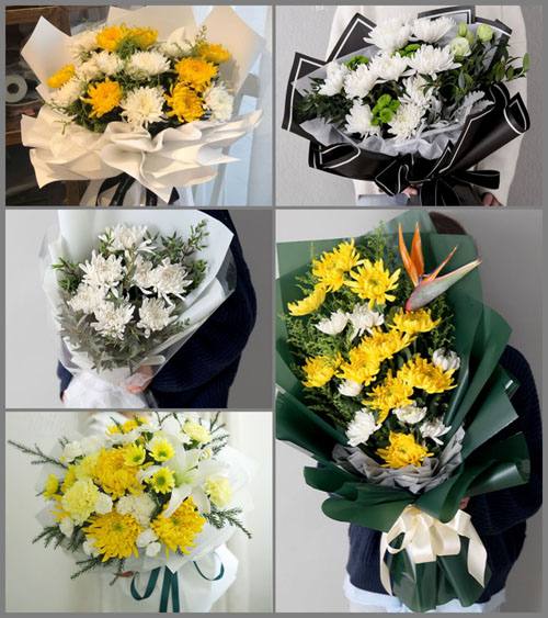 浙江省金华磐安县尚湖镇同田村白事花束代送